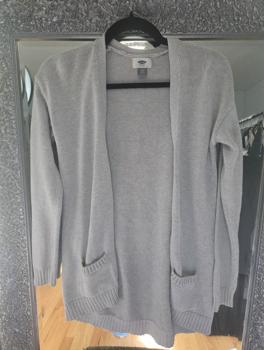 Old Navy Light Gray Open-Front Cardigan